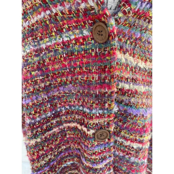 NEW Z&L Womens Boho Tassel Fringe Poncho Throw Wrap Scarf Multi Sz L - Picture 4 of 9